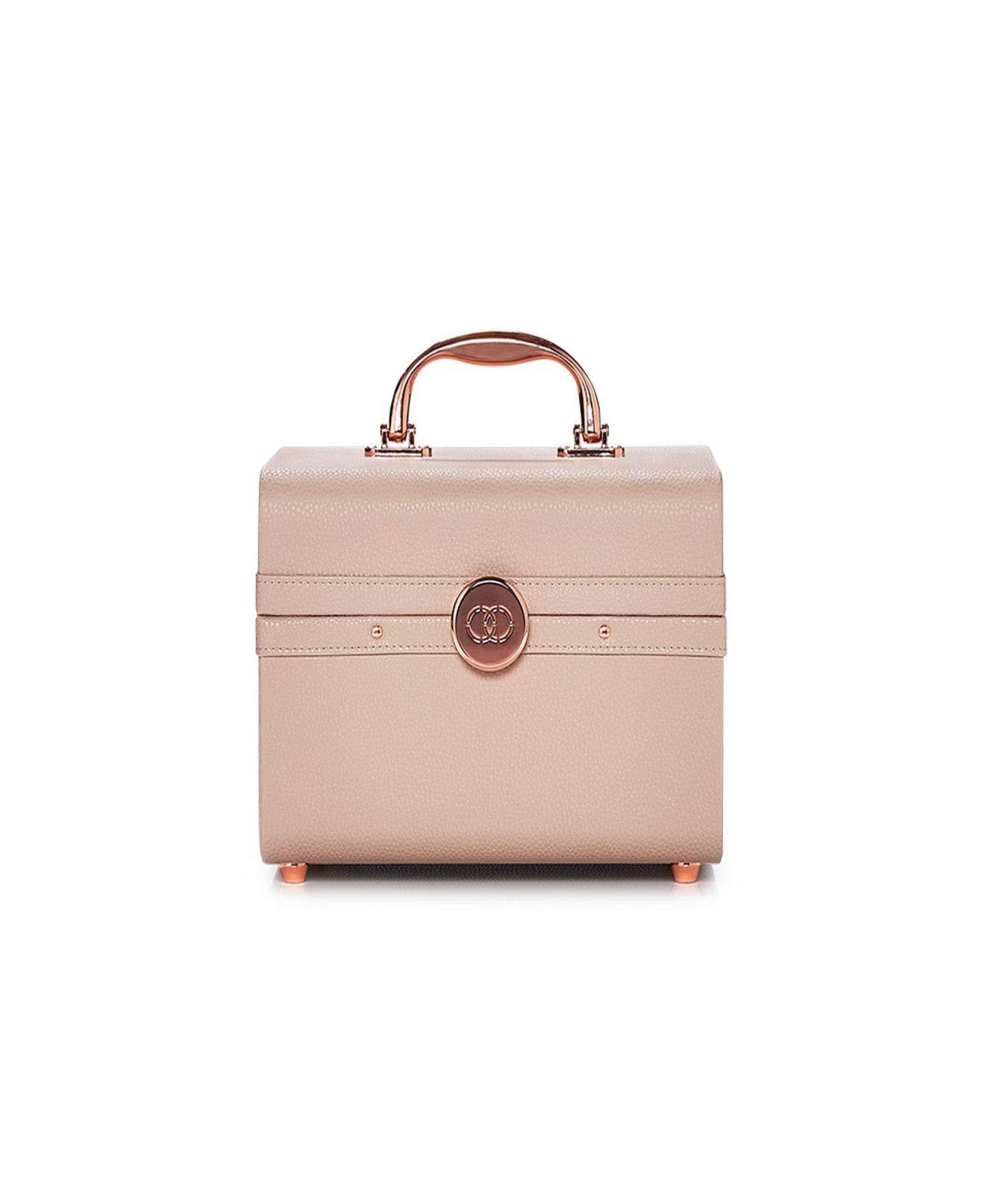 Caboodles Caboodles Life & Style Small Train Case, Makeup Cosmetic Case Organizer Small Train Case,Cream White