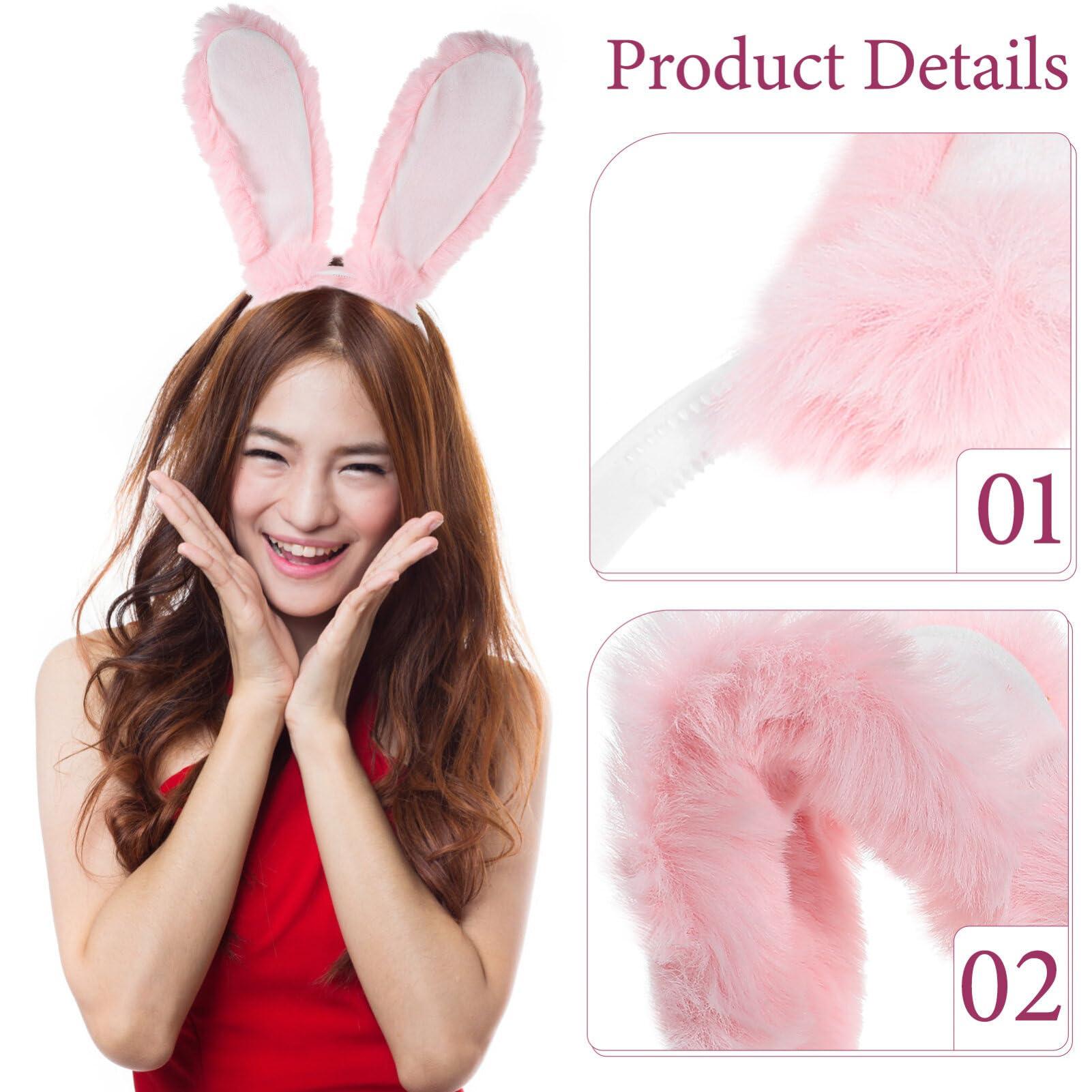 SAFIGLE SAFIGLE Rabbit Hair Clip Rabbit Ear Clips Bunny Ears Headband Plush Rabbit Ears Hair Clasp Bunny Ear Headwear Hair Easter Headbands for Women
