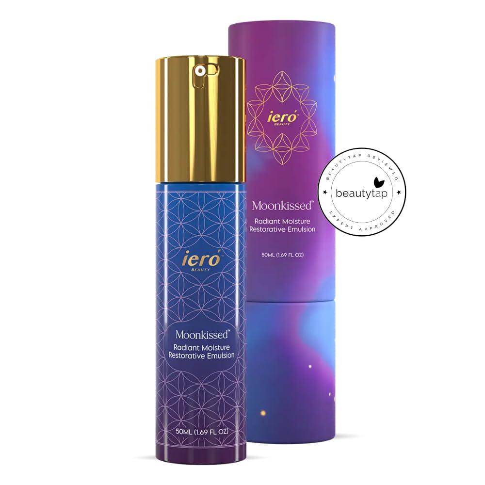 iero beauty ier Beauty Moonkissed Restorative Moisture Emulsion | Hydrating Anti-Aging Face Moisturizer | Helps Reduce Fine Lines and Wrinkles | Skincare for Day or Night | Paraben and Cruelty Free | 1.69oz