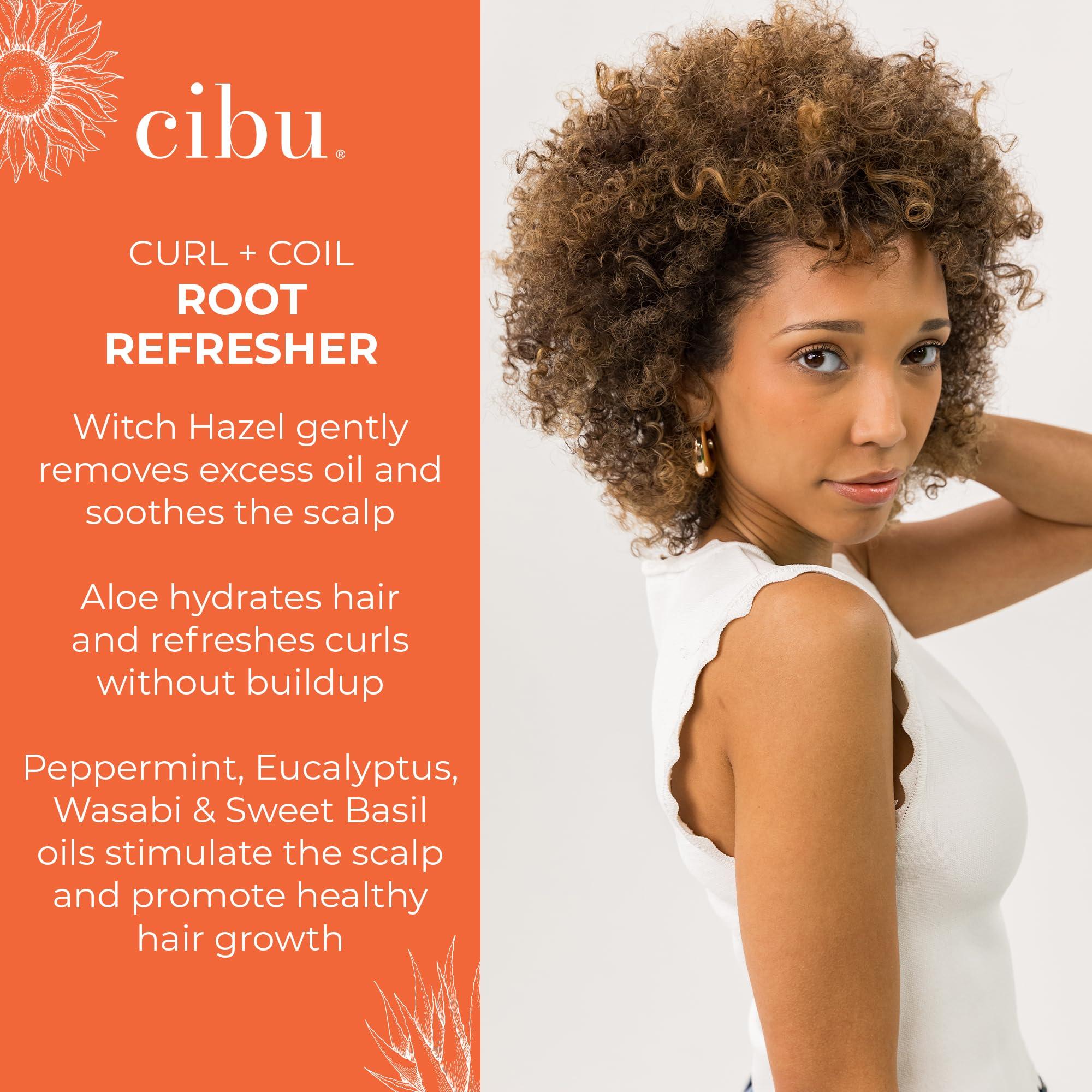 CIBU Cibu Curl + Coil Root Refresh - Nutrient Rich Tea Tree Oil - Moisturizing Hair and Scalp Oil for Dry Itchy Scalp - 8oz