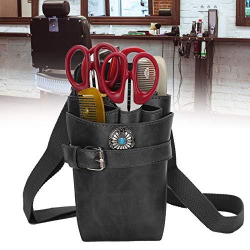 Mavis Laven Hairdresser Scissor Pouch Holster with Belt, Hair Scissors Shear Bag PU Professional Hairdressing Toolbag Pouch Barber Cases Waist Belt Bag