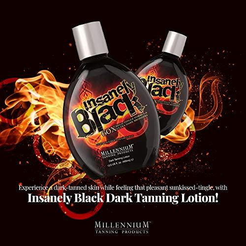 Millennium Tanning Products Millennium Tanning Insanely Black 60x, Mega Tingle Dark Tanning Lotion, 13.5 Ounces
