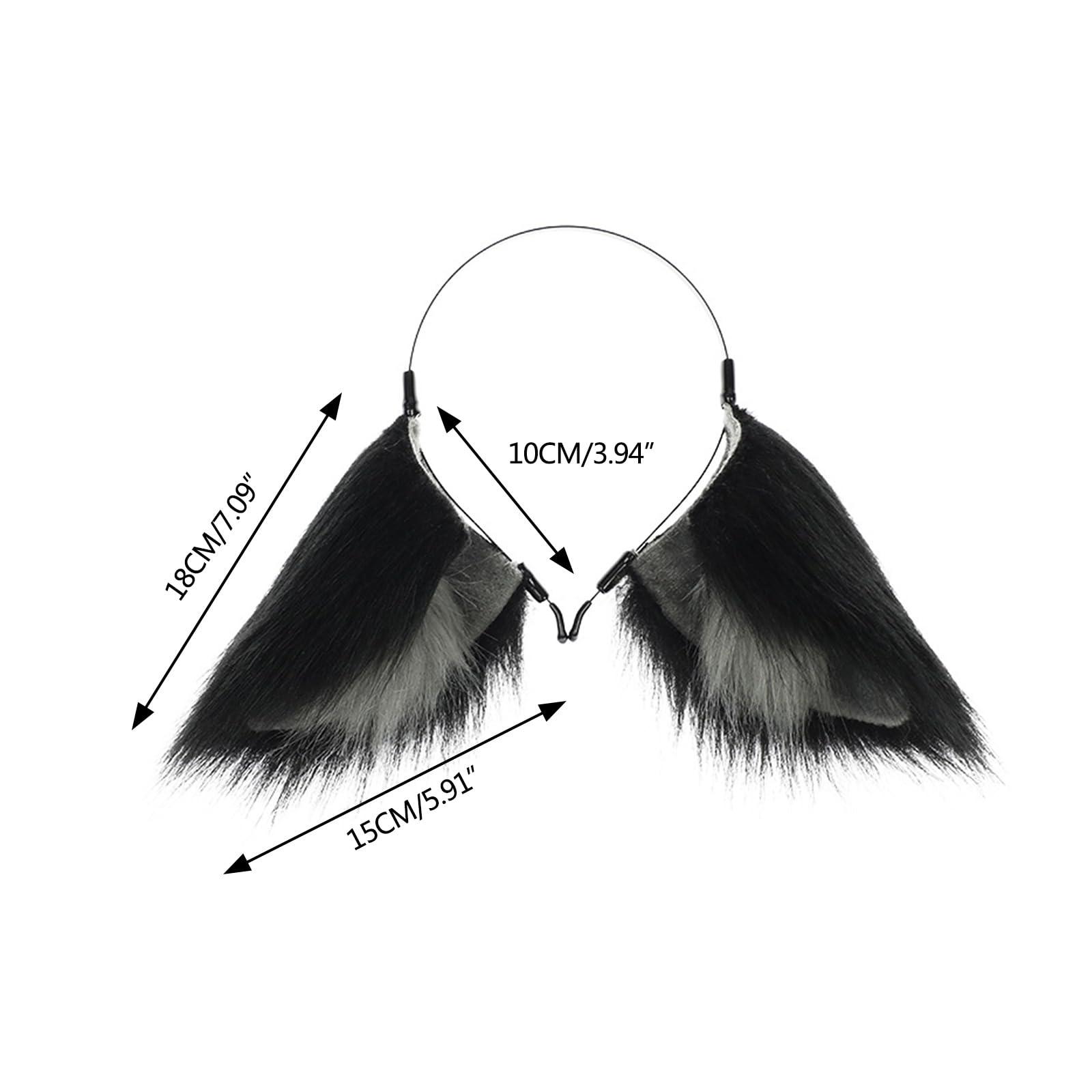 YIFULIN YIFULIN Plush Anime Ear Headband Anime Maid Hairhoop Cosplay Costume Halloween Party Headwear Women ComicsShow Headwear