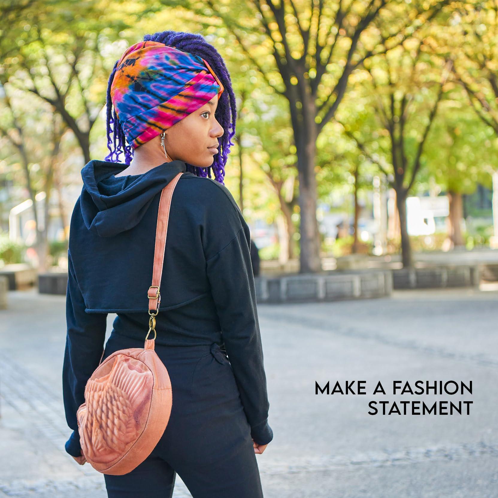 CHARM CHARM Hippie Headband Womens Turban - Boho Bandana Hair Wrap Men Head Band Scarf C