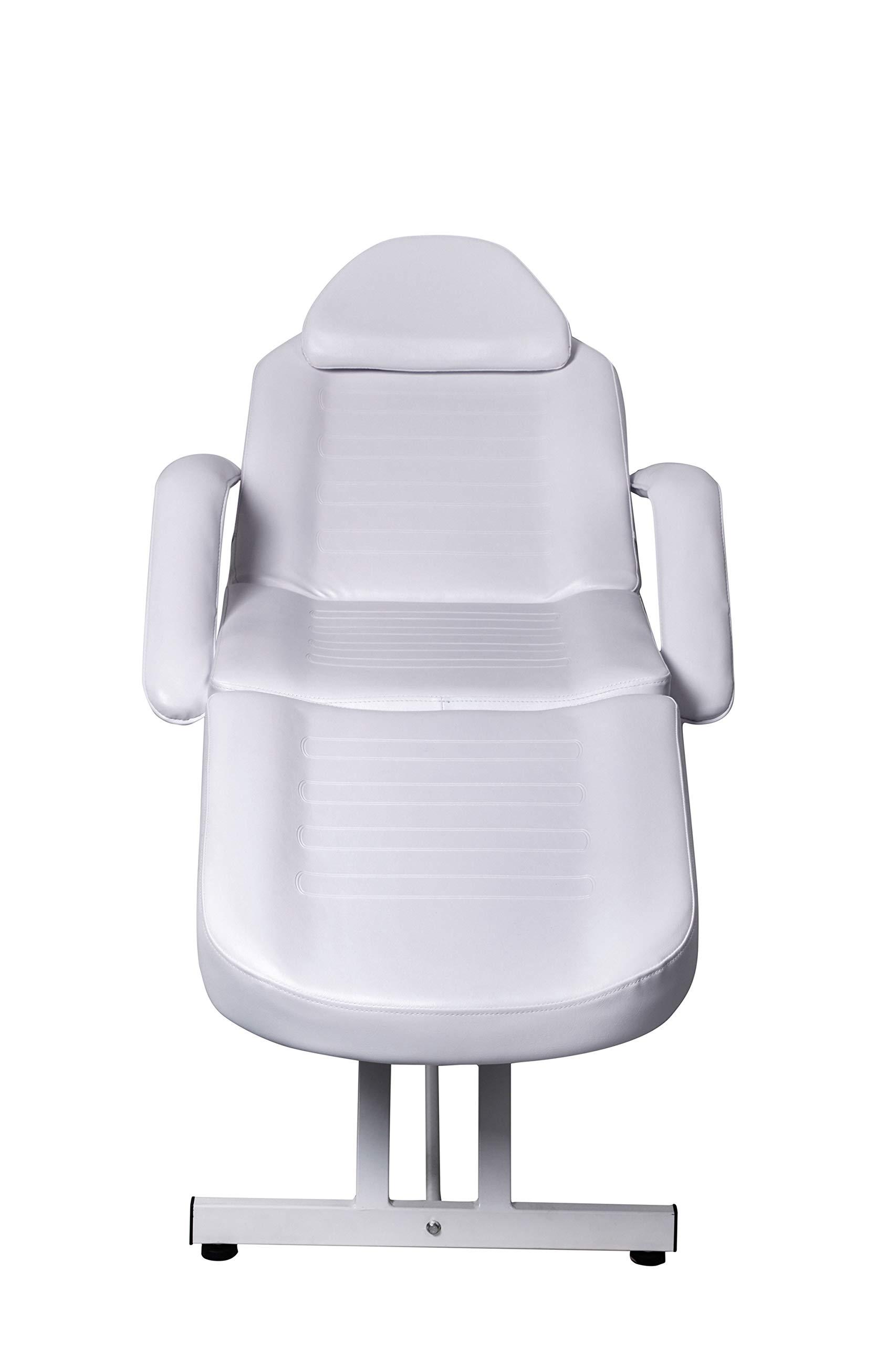 Beauty Life Beauty Life Professional Multi-Purpose Spa Facial Table Chair Tattoo Bed for Beauty Waxing Makeup with Stool White