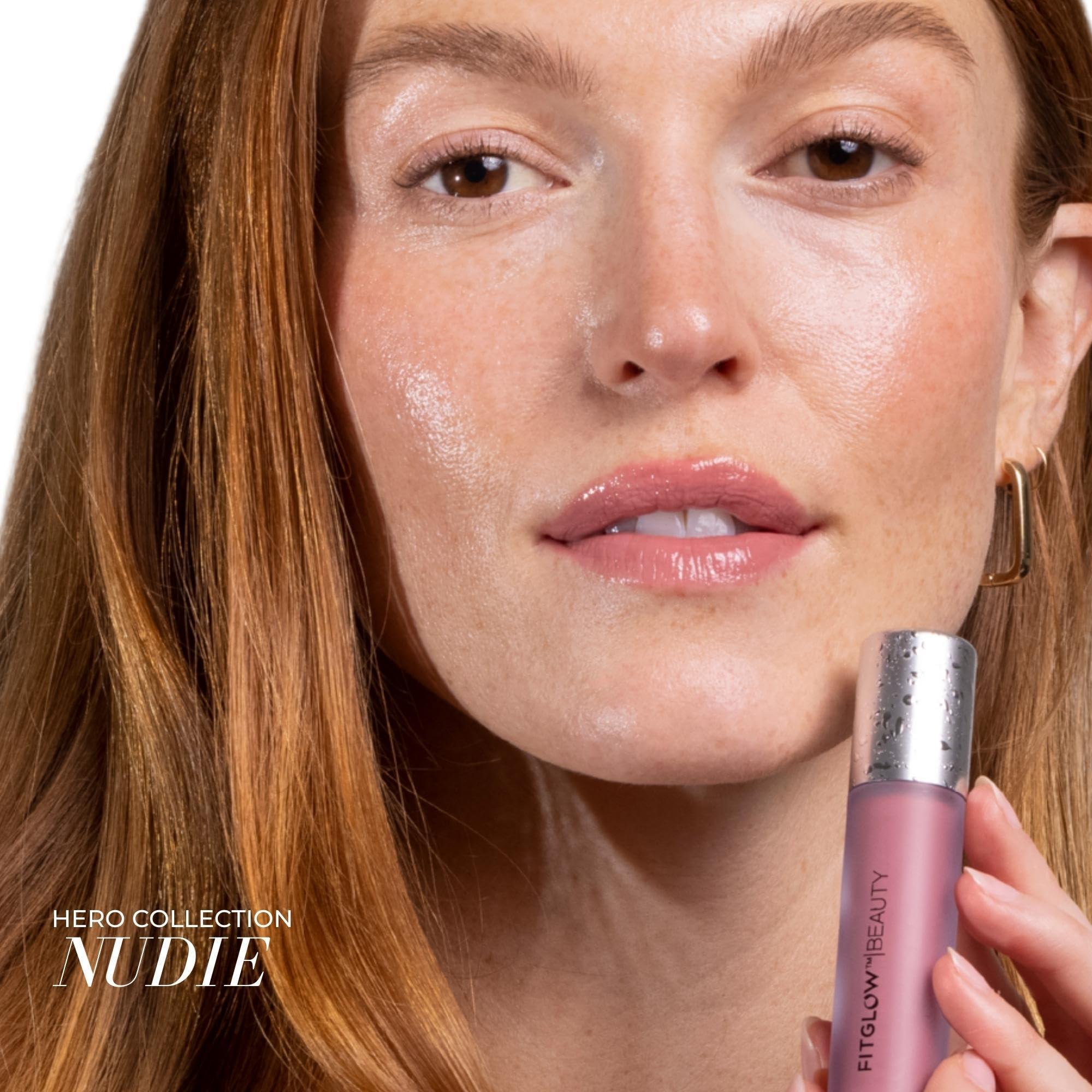 FITGLOW FITGLOW Beauty - Lip Color Serum | Vegan, Woman-Owned Clean Beauty (Nudie - Pink Nude)