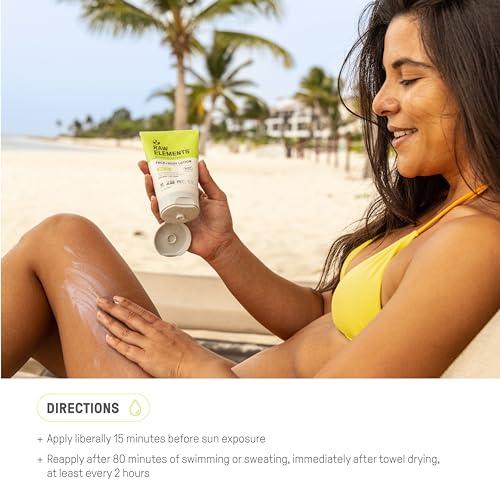 RAW ELEMENTS Raw Elements Face and Body Mineral Sunscreen SPF 30 Tube, Organic Sunblock Daily Protection, Non Toxic Reef Safe, Water Resistant, Cruelty Free, 3 oz (Pack of 1)