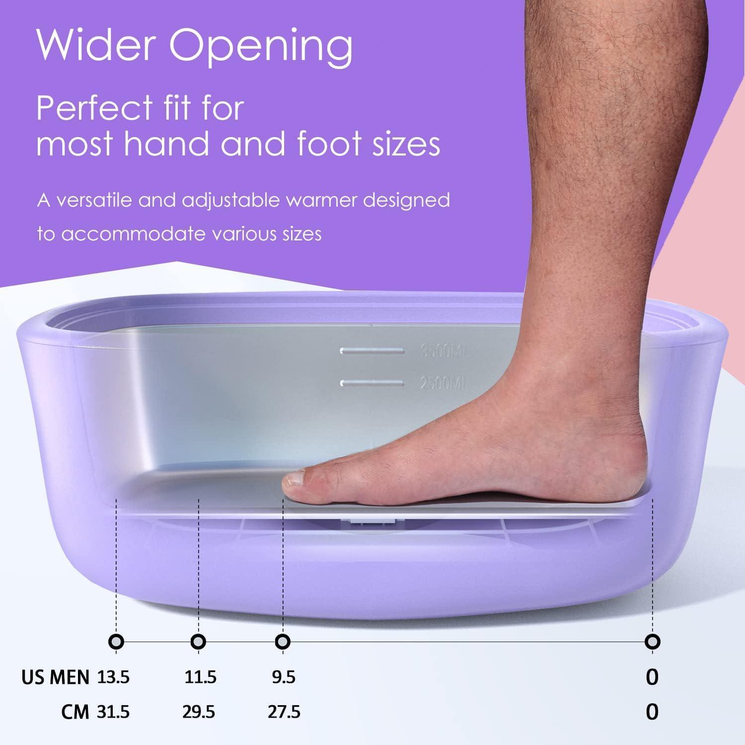 Wahzzi Paraffin Wax Machine for Hands and Feet - 4000ml Paraffin Bath for Hand and Foot Therapy - Quick Heating Paraffin Wax Warmer Kit with Wax Refills