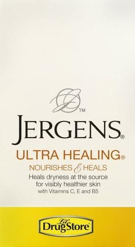 Jergens Jergens Ultra Healing Dry Skin Moisturizer, Travel Size Body and Hand Lotion, for Extra Dry Skin, Use After Washing Hands, HYDRALUCENCE blend, Vitamins C, E, B5, 1 Fl Oz (Pack of 2)