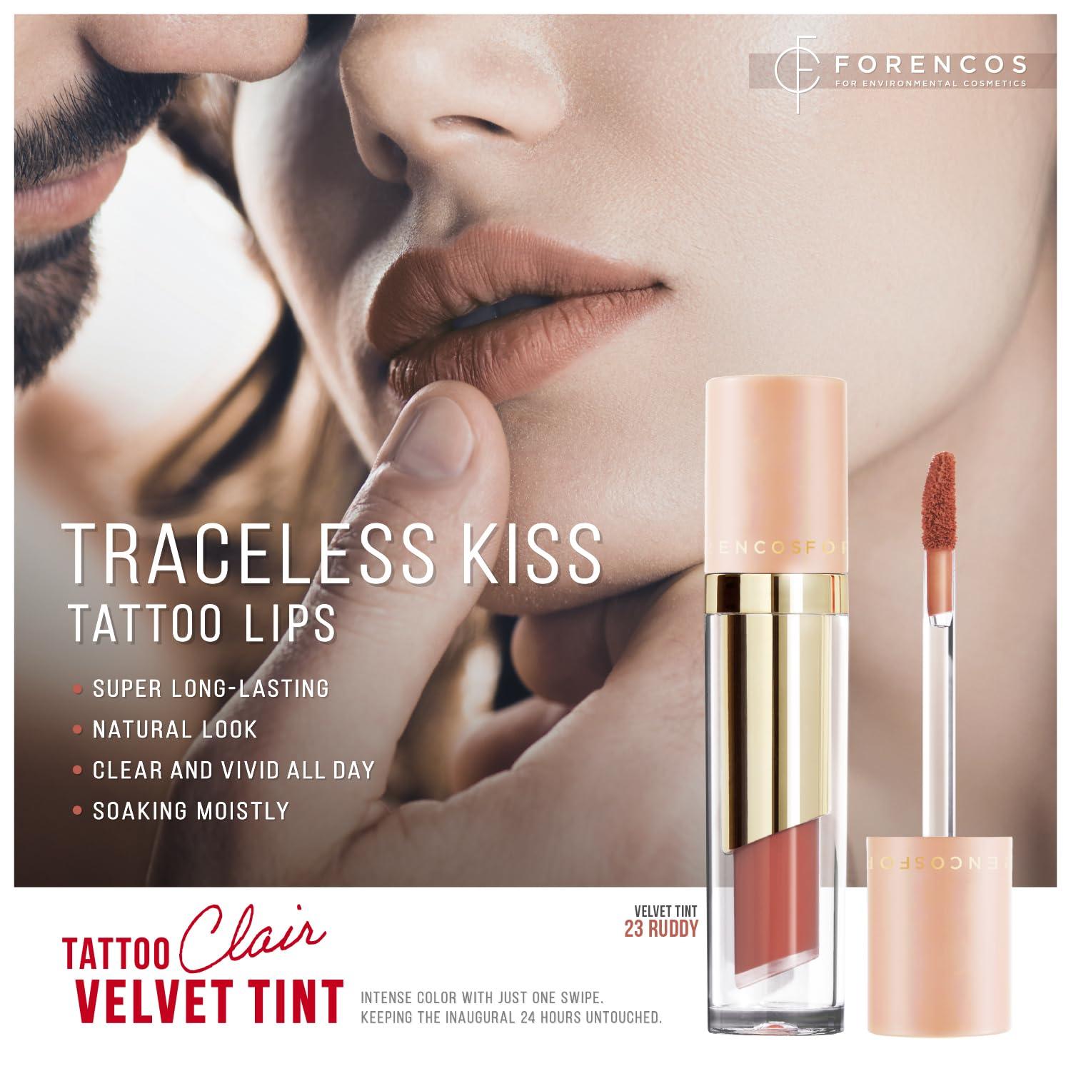 FORENCOS FORENCOS Long Lasting Waterproof Lip Stain Liquid Lipstick, Velvet Matte, Longwear, High Pigmentation, Tattoo Lips, Weightless, Smudge-proof, Non-Sticky, Korean Lip Tint Stain Makeup (23 Ruddy)