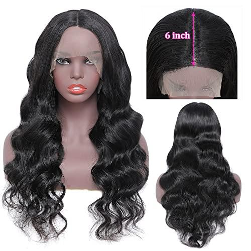 Whitney T-Part Lace Front Wigs Human Hair 13x6x1 Body Wave Lace Frontal Wigs 150% Density Pre Plucked Brazilian Virgin Human Hair Lace Front Wig for Black Women 22 Inch