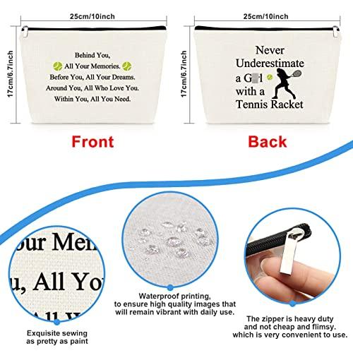 Mikela Tennis Gifts Makeup Bag Tennis Player Birthday Gift Tennis Lover Inspirational Gifts Cosmetic Bag Tennis Team Gift Best Friend Friendship Gift Christmas Graduation Gift Travel Pouch