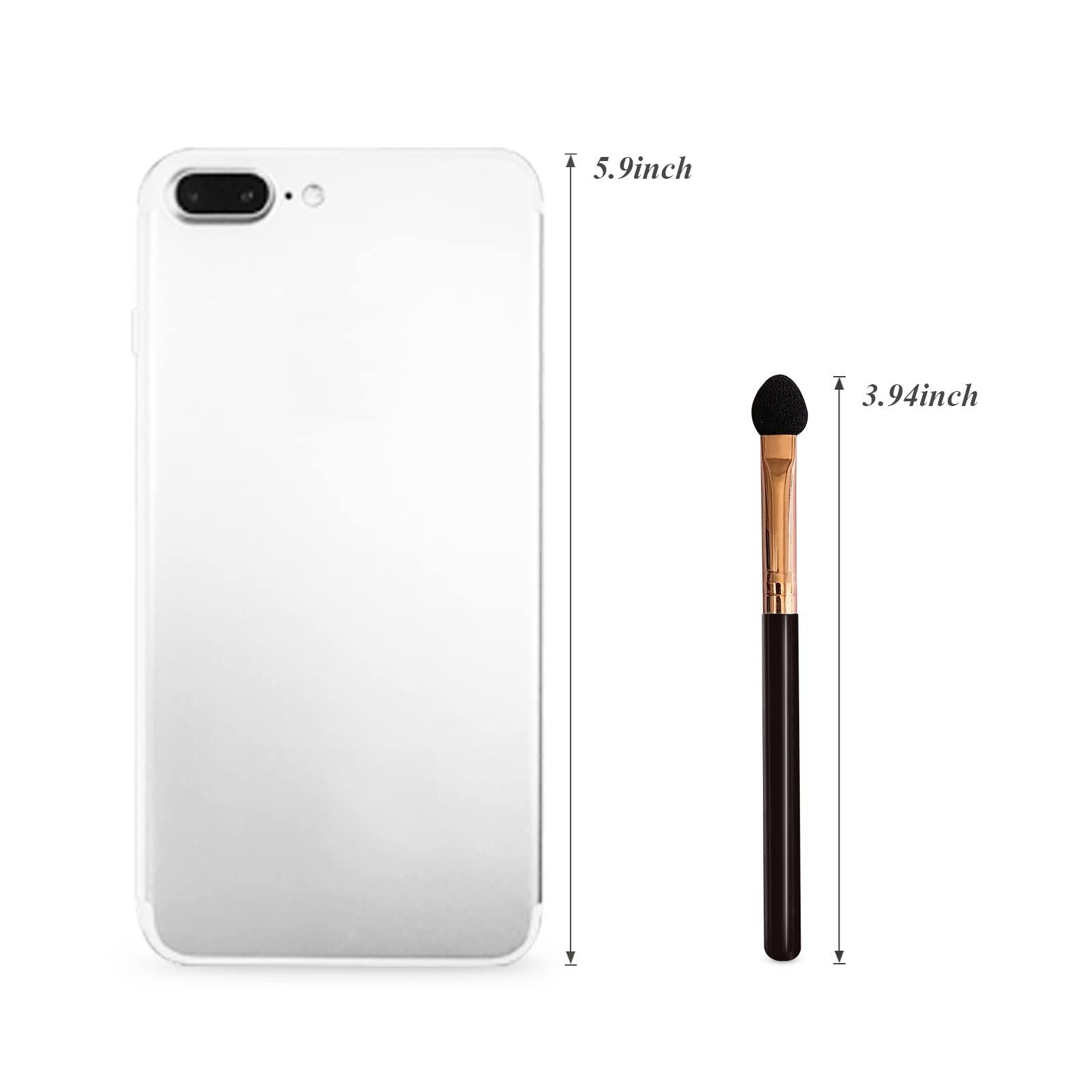 UorPoto Professional Eyeshadow Applicators Sponge tip Reusable UorPoto 10Pcs Women Blendable Round Foam Makeup Eyeshadow Brush Applicator Set Washable