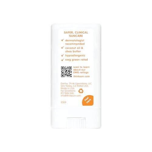 THINK Thinkbaby SPF 30 Sunscreen Stick  Safe, Natural, Water Resistant Sun Cream for Babies, Kids & Adults  Mineral UVA/UVB Sun Protection  Reef Friendly Travel Stick, 0.64oz