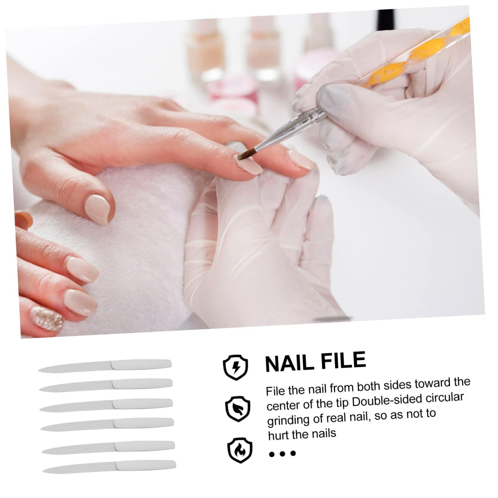 DOITOOL DOITOOL 3sets Professional Nail File Set Stainless Steel Nail Art Tools Fingernail Files Salon Manicure Tool Double-Sided Nail File Kit 6pcs*3