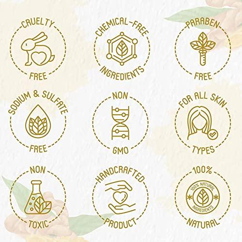 Natrulo Turmeric Soap Bar for Face & Body - All Natural Turmeric Skin Soap - Turmeric Face Soap Reduces Acne, Fades Scars & Cleanses Skin - 4 Oz Turmeric Bar Soap for All Skin Types Made in USA