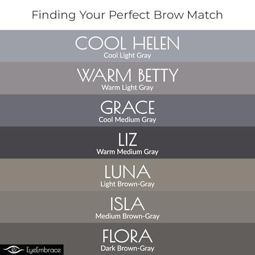 Eye Embrace Eye Embrace Luna: Light Brown-Gray Eyebrow Pencil Waterproof, Double-Ended Automatic Angled Tip & Spoolie Brush, Cruelty-Free