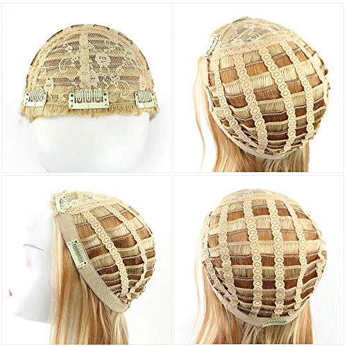 Drasawee Drasawee 3/4 Half Wig Human Hair Extensions Beauty Natural Wavy Real Human Hair Clip in Hair Extension for Women Long Thick Wig 16 Inch 160g 613# Bleach Blonde