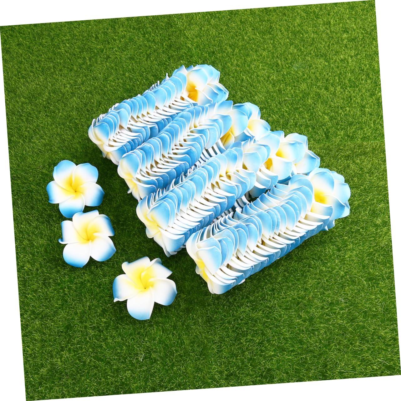 Ciieeo Ciieeo Set of 100 6cm Plumeria Fake Flowers Wedding Decorations Party Supplies Foam Hair Clip