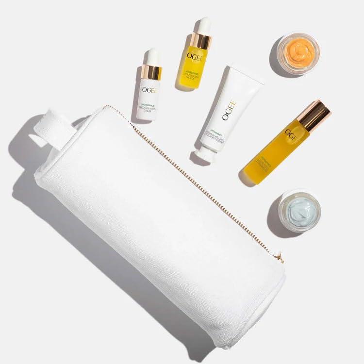 Ogee Ogee Discovery Set - Skincare Gift Set - Best-Sellers in Travel-Friendly Sizes - Includes Hyaluronic Acid Serum, Brightening Eye Balm & More