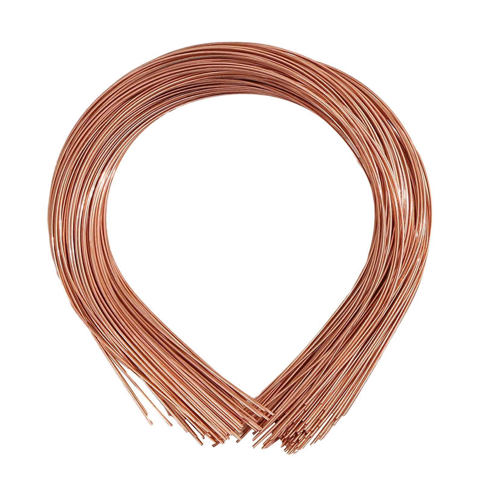 Deevoka 50Pcs Plain Metal Headbands for Crafts Headband Frame Hair Clasps 1.2mm Width Hair Hoop Bulk Hair Band Blank Headbands Thin Wire Hairband, Copper