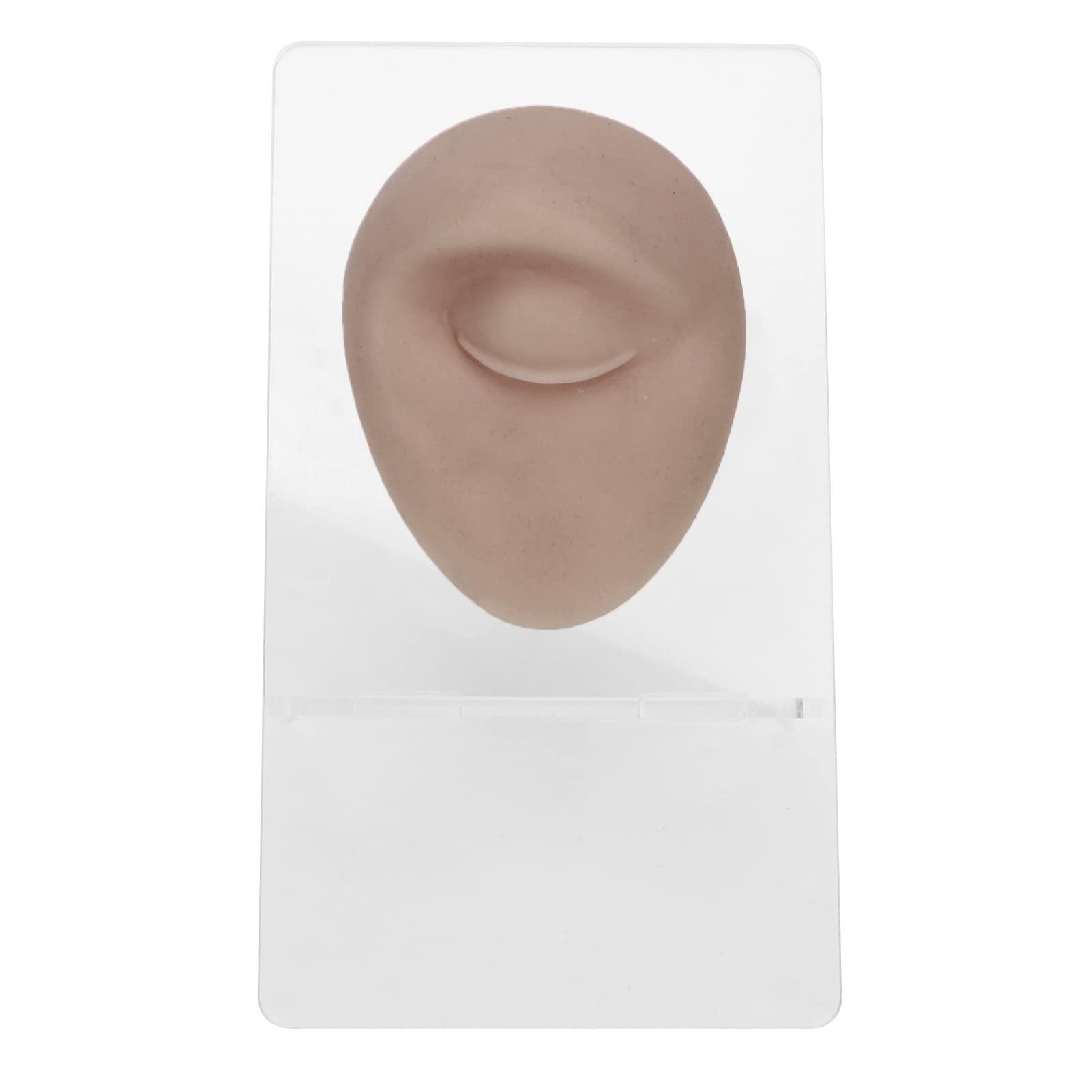 AMONIDA Piercing Body Model, 3D Vivid Silicone Piercing Practice Model, for Eyebrow Piercing, Nose Piercing, Lip Piercing, Tongue Piercing, Navel Piercing, Ear Piercing(Deep Skin Color)