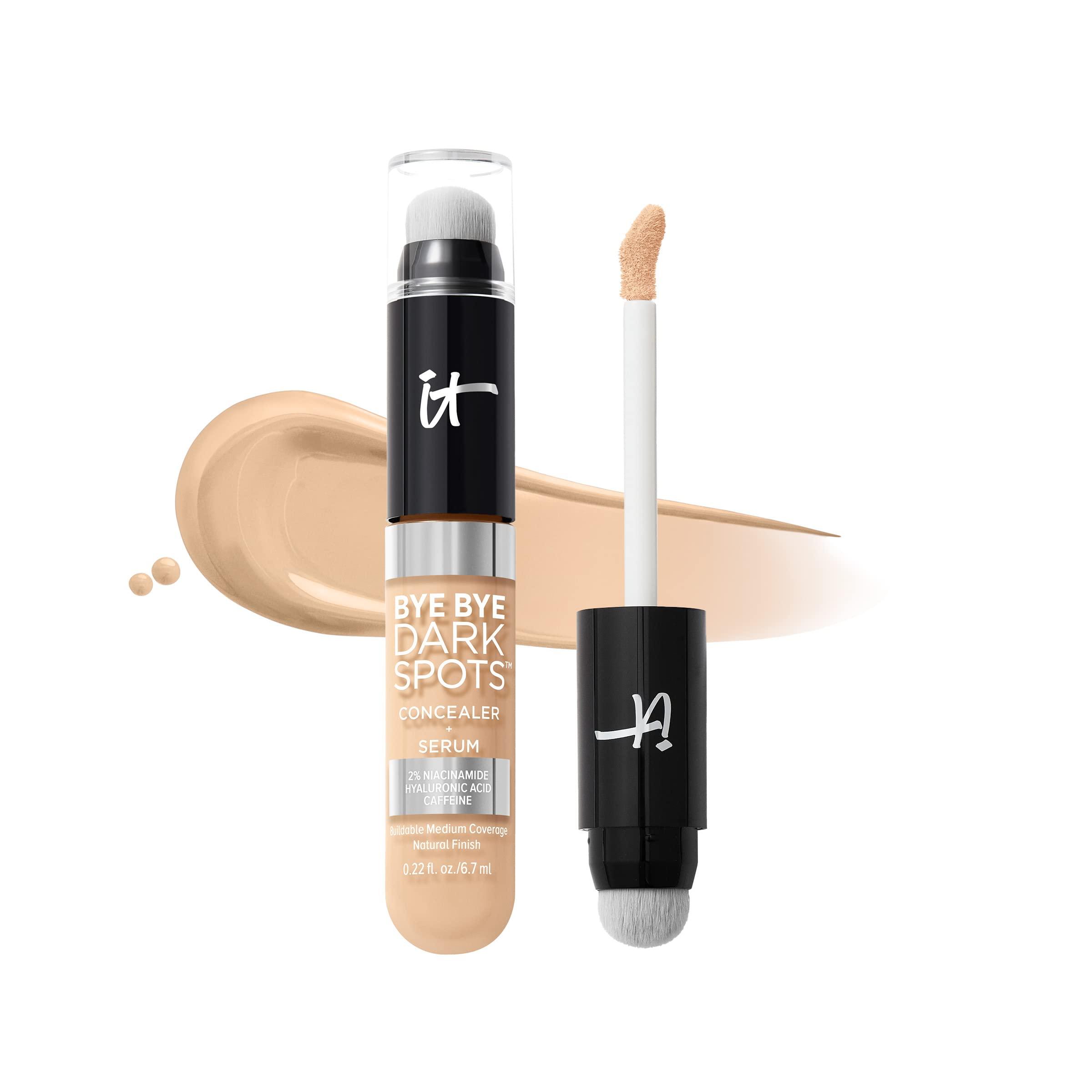 IT Cosmetics IT Cosmetics Bye Bye Dark Spots Concealer + Brightening Serum 2% Niacinamide, Hyaluronic Acid & Caffeine - Medium Coverage, Natural Finish, All Skin Types 12 Fair Warm, 0.22 fl. oz