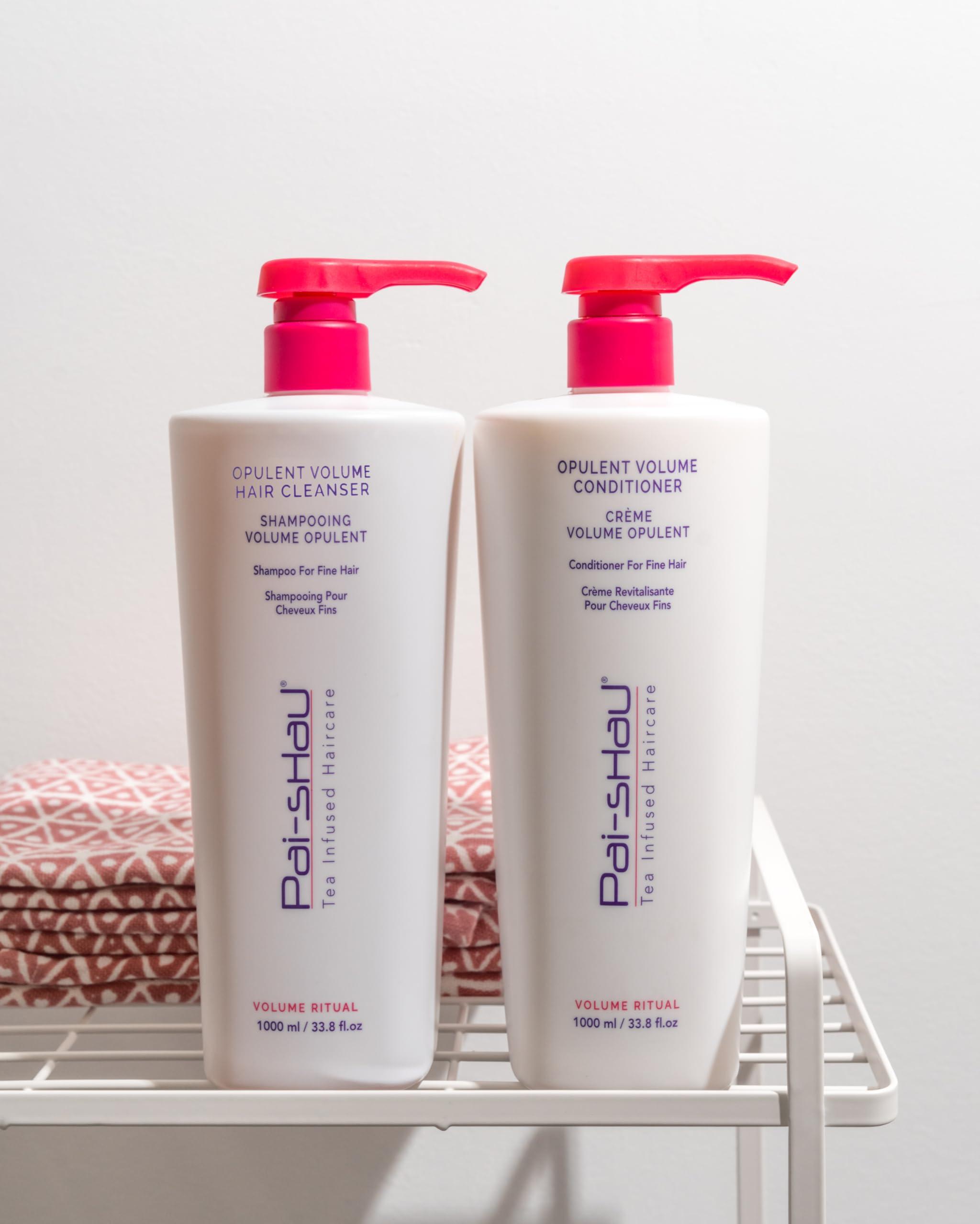 Pai-Shau Pai-Shau Opulent Volume Cleanser and Conditioner Duo Set - Volumizing Cleanser and Conditioner for Thin Hair - Provides Improved Volume and Hydration - Shampoo for Women - 33.8 Fl Oz each
