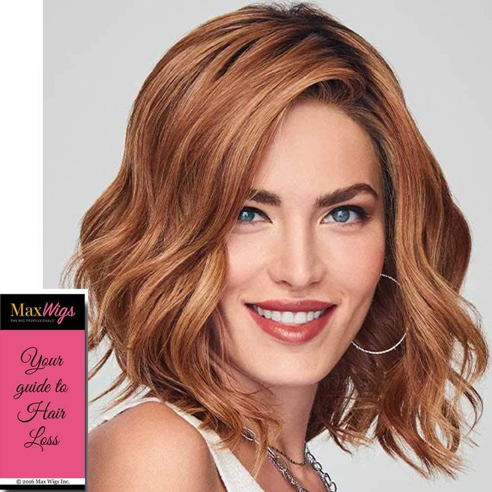 Raquel Welch & Maxwigs Simmer Elite Wig Color SS19/23 SHADED BISCUIT - 11.5\" Sheer Indulgence Light Long Heat Friendly Synthetic Lace Front Monofilament Top Hand-Tied base Bundle MaxWigs Hairloss Booklet
