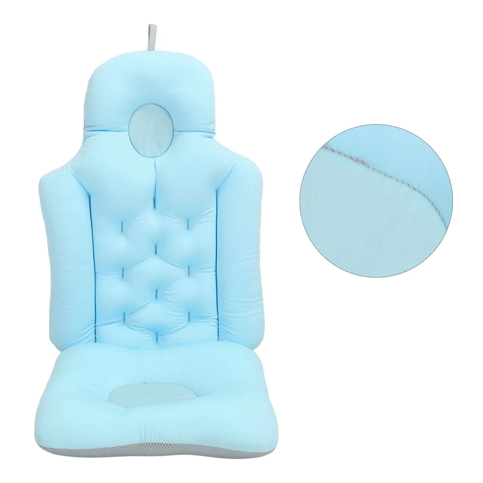 LUCKDANO Soft Breathable Back Support Bathtub Cushion Spa Pillow for Adults, Comfortable Fit, Support, Easy to Dry (Blue)