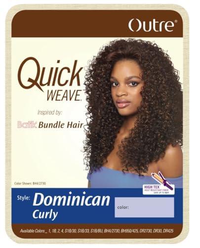 Outre Outre Synthetic Hair Half Wig Quick Weave Batik Dominican Curly (4 Medium Brown)