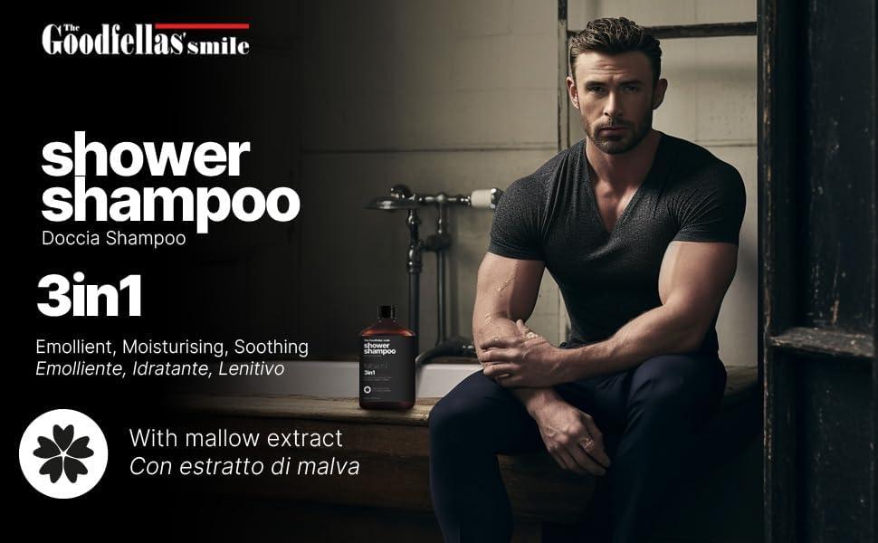 The Goodfellas\' smile The Goodfellas\' smile, Luxury 3 iin 1 Body Wash and Hair Shampoo for Men, 17 Fluid Oz. - Made in Italy (Shibusa 2)