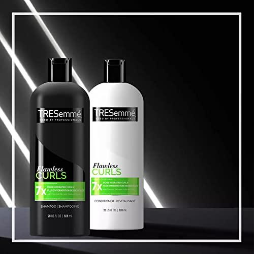 TRESemmé TRESemmé Flawless Curls Shampoo and Conditioner Set, Curly Hair Products with Coconut Oil Leaves Curls Defined, Sulfate Free, Frizz Free, 28 Fl Oz Ea