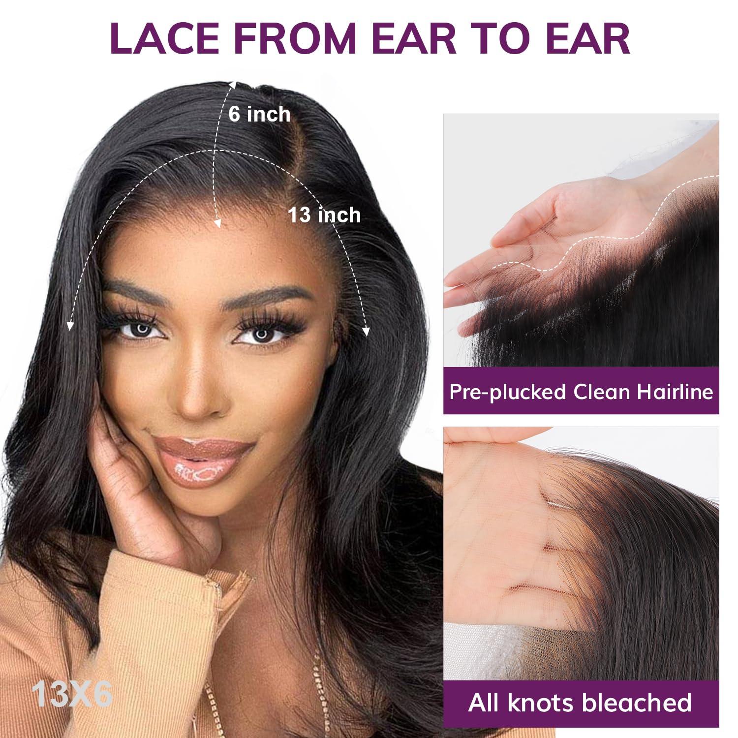 IDN BEAUTY IDN BEAUTY SKINLIKE REAL HD 13x6 Lace Frontal 14 Inch Body Wave Closure Bleached Single Knots HD Frontal Skinlike Ultra-thin Frontal HD Lace Closure Virgin Human Hair 0.1 mm Pre Plucked Hairline