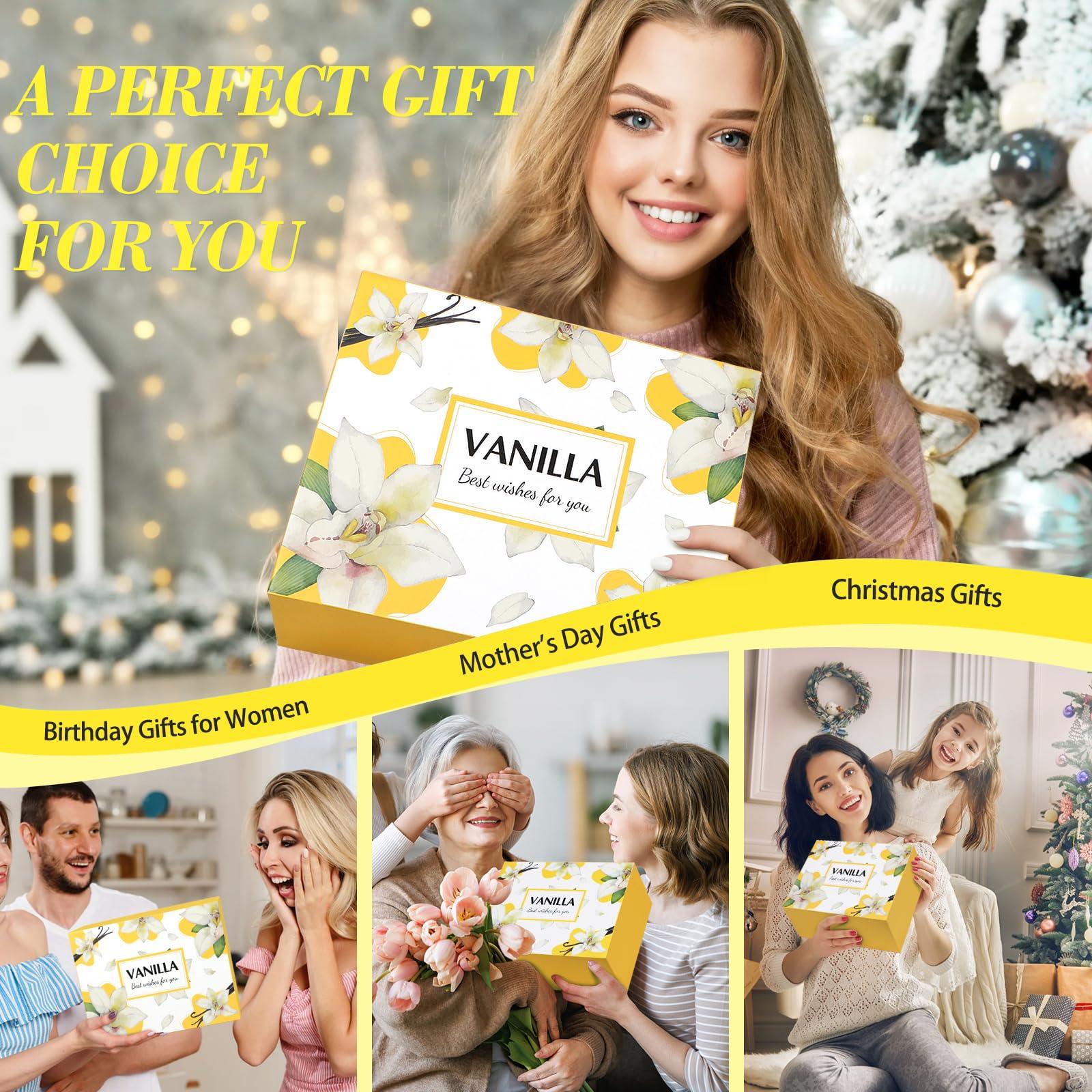 Frerdui Birthday Gifts for Women, Relaxing Spa Gifts Baskets for Women, Warm Vanilla Self Care Gifts Bath and Body Gifts Set Care Package for Women, Her ,Wife, Mom, Female Friends, Bestie, Mother\'s Day Gifts