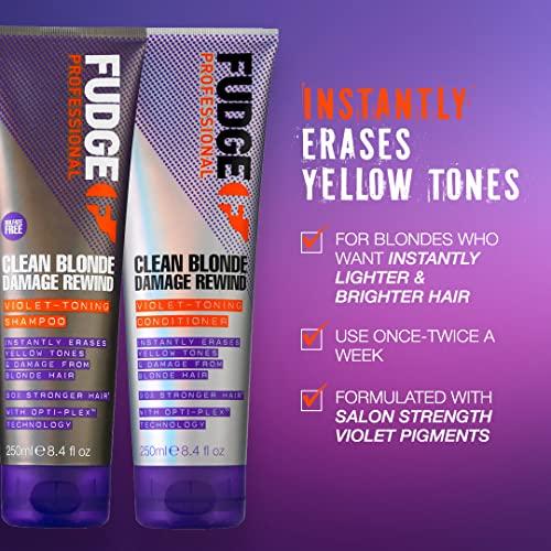 Fudge Fudge Clean Blonde Damage Rewind Violet-Toning Shampoo 8.4 oz