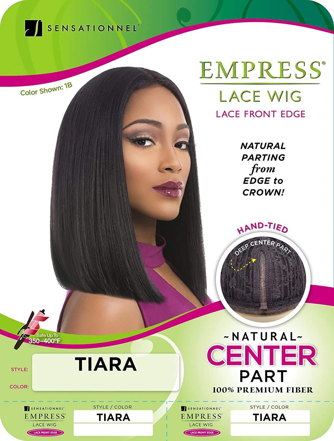 Sensationnel Sensationnel Synthetic Lace Front Wig Empress Edge Natural Center Part Tiara (4)