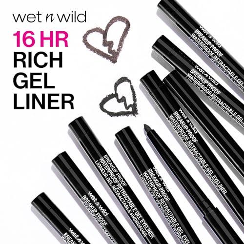 wet n wild wet n wild Mega Last Breakup Proof Retractable Gel Eyeliner - Waterproof 16-Hour Long-Lasting Wear, Cruelty-Free & Vegan - Charcoal