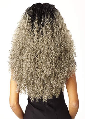 Sensationnel Sensationnel 100% Premium Fiber Cloud9 Vixen 4-Way Multi Parting Swiss Lace Wig - VIXEN DEEP SPIRAL 24 (T1B/BG [T:Off Black, B:Burgundy])