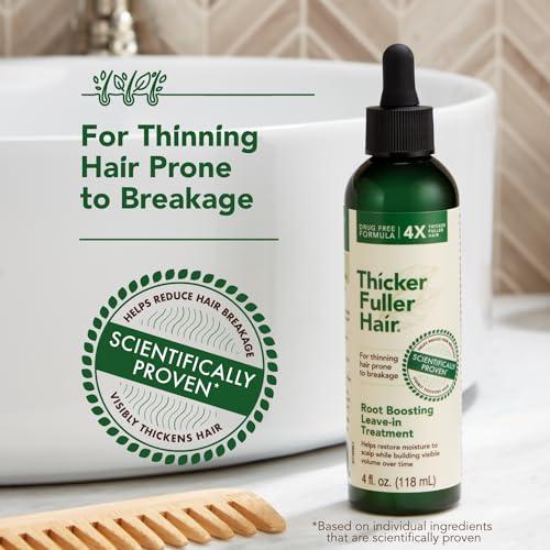 Thicker Fuller Hair Thicker Fuller Hair Hair Scalp and Root Treatment Advanced Thickening Solution - 4oz - Leave-In Restores Moisture While Building Volume - Mongongo & Green Coffee Oils Fortify Hair & Reduce Breakage