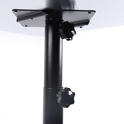 Fichiouy Fichiouy Mobile Rolling Mayo Stand Trolley Medical Instrument with Removable Tray & Base, Salon Spa Beauty Tattoo Metal Silver Rolling Service Instrument Tray (Black)