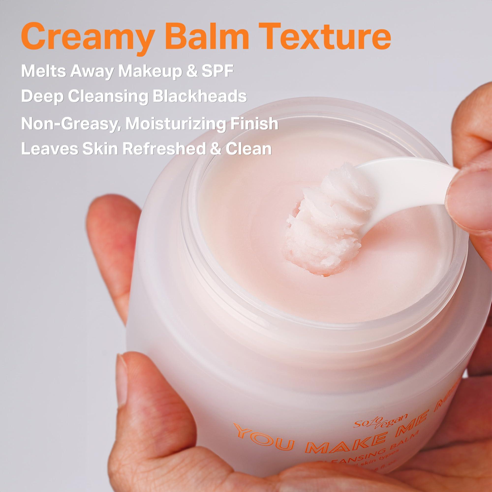 SoloVegan SoloVegan You Make Me Melt Cleansing Balm Make Up Remover 100ml Eye Makeup Remover Korean Skincare Cleanser Makeup Remover Balm I K-beauty I Vegan