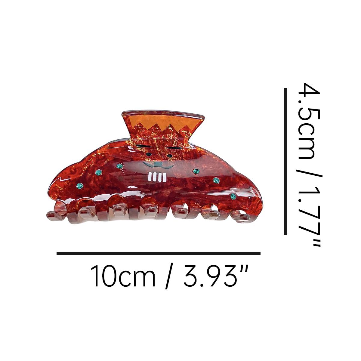 OMG Decor Christmas Volcano Hair Clips,Acrylic Hair Clips,Small Claw Clips for Girl,Hair Accessories