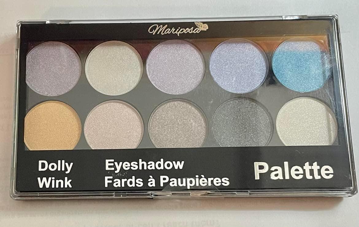 Generic 10 Color Palette Eyeshadow, Dolly Wink by Mariposa (Glitter)