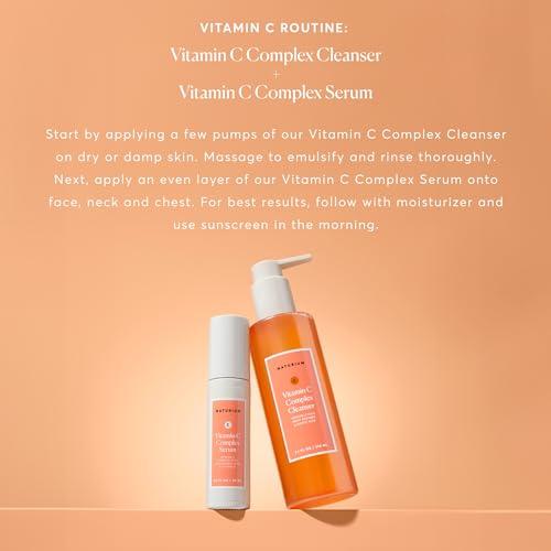 Naturium Naturium Vitamin C Complex Cleanser, Gently Exfoliating & Deeply Cleansing Foaming Face Wash Gel with Phytic Acid & Fruit Enzymes, 7.1 oz