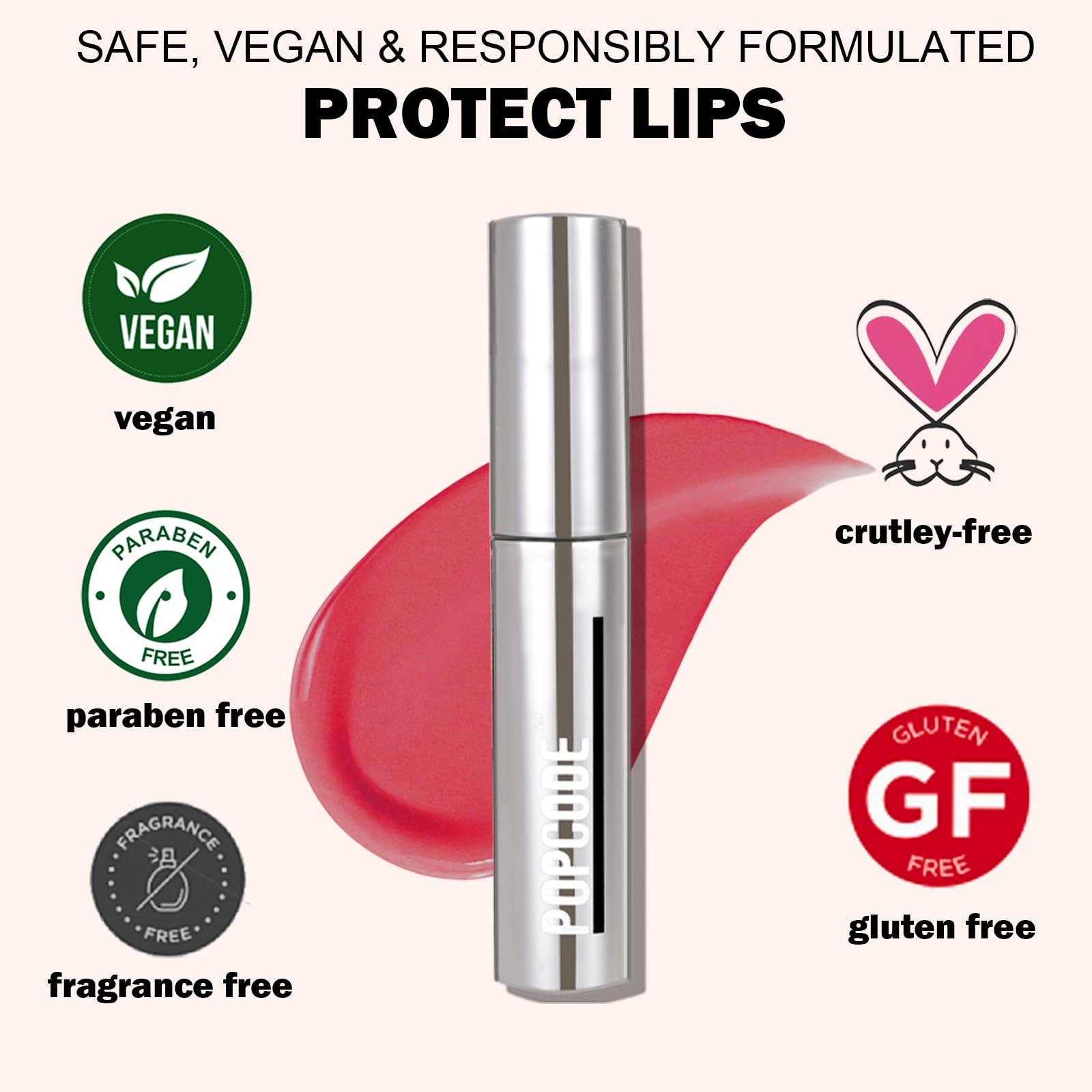 popcode popcode Peel Off Lip Stain - Long Lasting, Transfer Proof and Waterproof Tattoo Lip Tint, Matte Finish Lip Stain Peel Off, Infused with Vitamin E & Algin & Hydroxyacetophenone, #006 Grapefruit