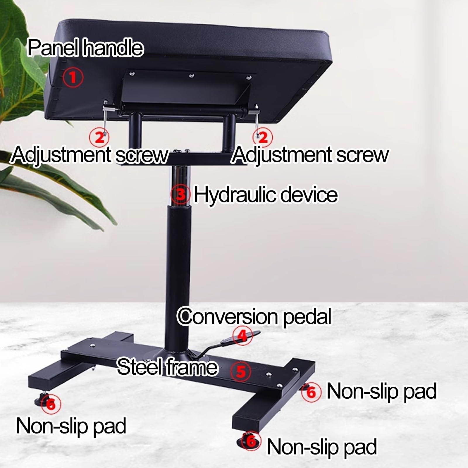 TRUNXUCL TRUNXUCL Hydraulic Tattoo Arm Rest Stand, Adjustable Height Tattoo Armrest Stand with Thickened Soft Pad, Tattoo Supplies for Tattoo Studios, Artists, Salons