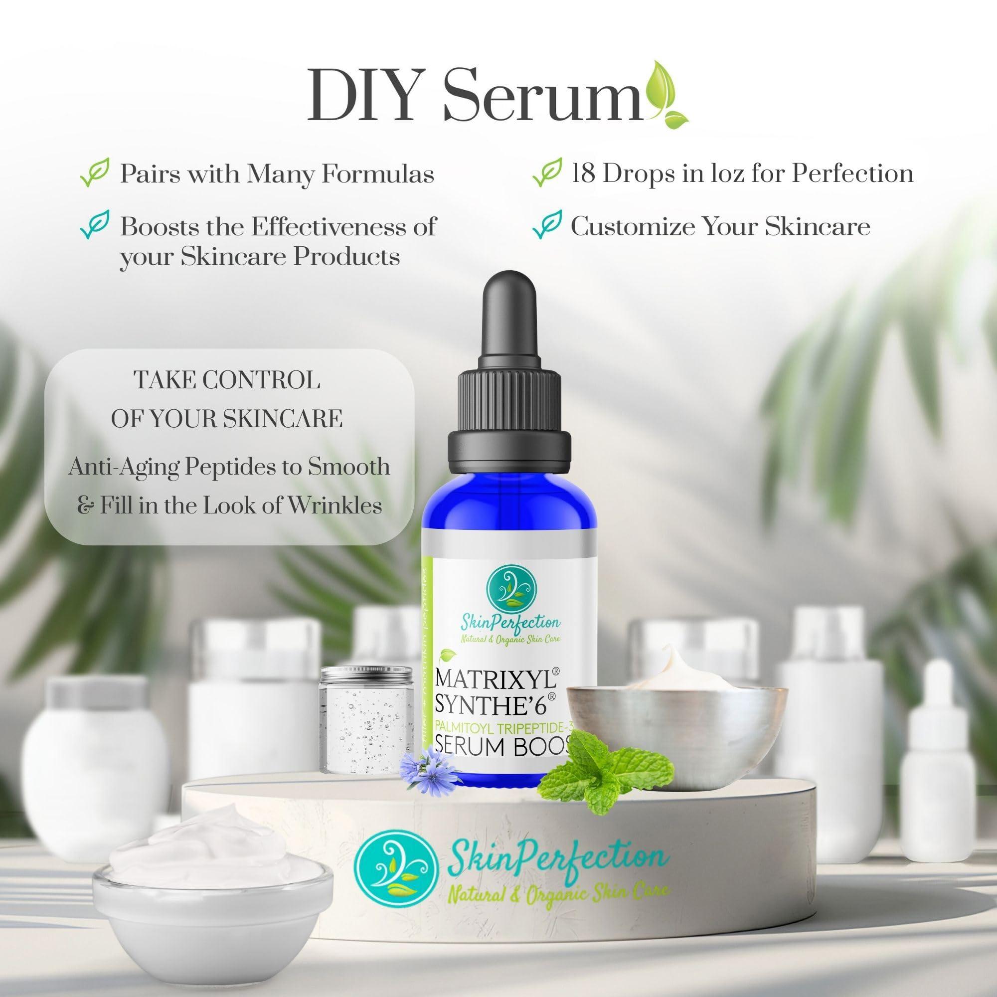 Skin Perfection Skin Perfection Matrixyl Synthe 6 Palmitoyl Tetrapeptide 38 DIY Anti-Aging Serum Youth Boost Wrinkle Filler Crow's Feet Laugh Lines on Forehead S-6 6000 Skin Perfection .5 oz, 300 drops
