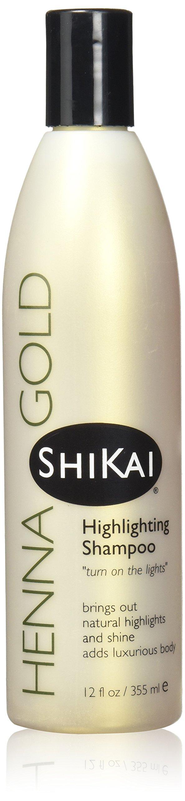 ShiKai ShiKai Henna Gold Highlighting Shampoo (12 oz) | Hydrating Hair Brightener Enhances Natural Highlights | Add Shine & Volume to Dull Hair