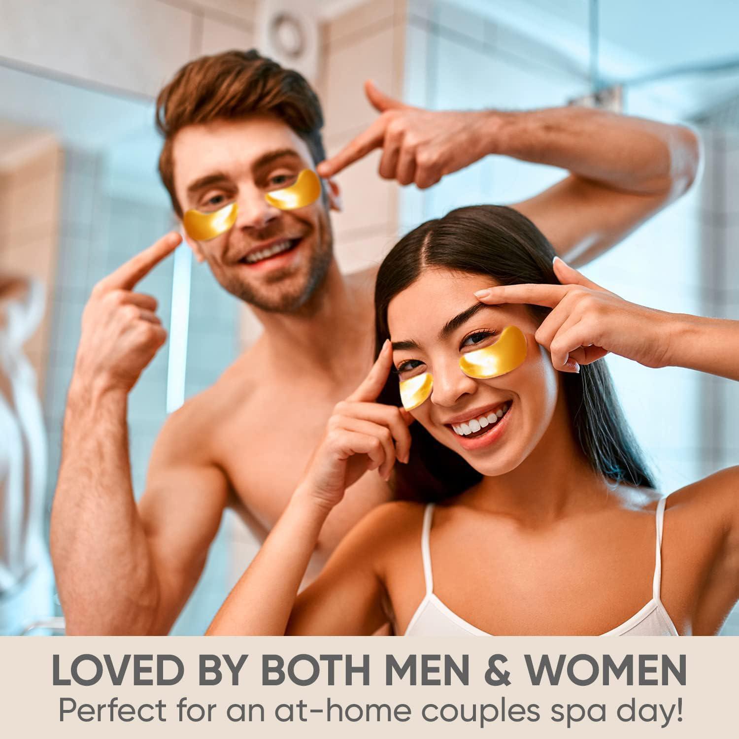 Eakroo 30 Pairs Lip Masks & Eye Mask, 24K Gold Gel Crystal Collagen Eye Patches for Puffy Eyes, Moisturizing Lip Mask Crystal Lip Pads, Under Eye Patches for Dark Circles, Eye Bags, Wrinkles and Fine Lines